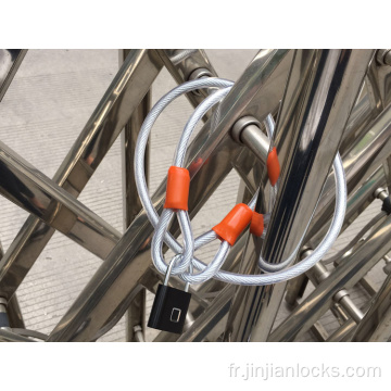 U verrous boucles de sécurité Câble verrouillage des accessoires de vélo